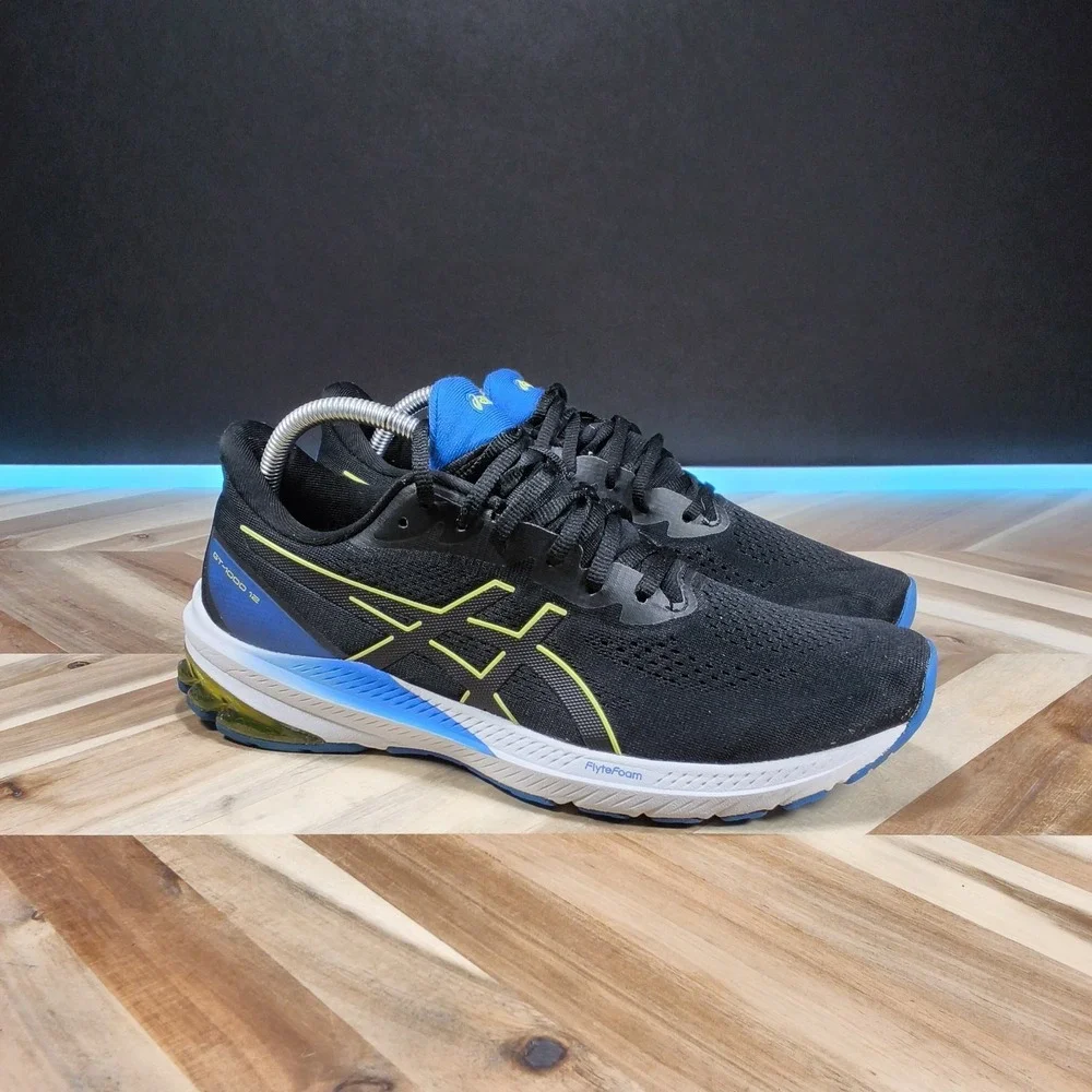ASICS GT-1000 12 Mens Size 9.5 Glow Yellow Black Running Shoes 1011B631002